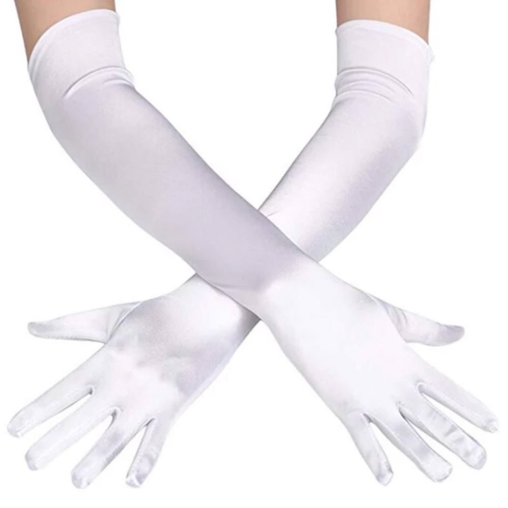 Assorted Colors of Long Satin Gloves for Ladies Formal Events - Picture 2 of 7